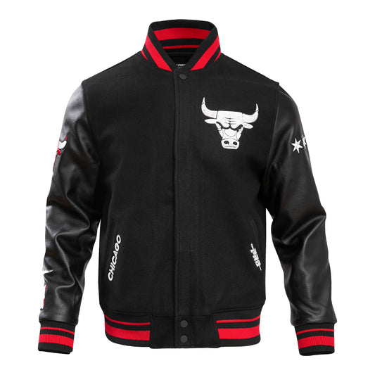 2023-24 CHICAGO BULLS CITY EDITION M.O.M WOOL VARSITY JACKET - front view