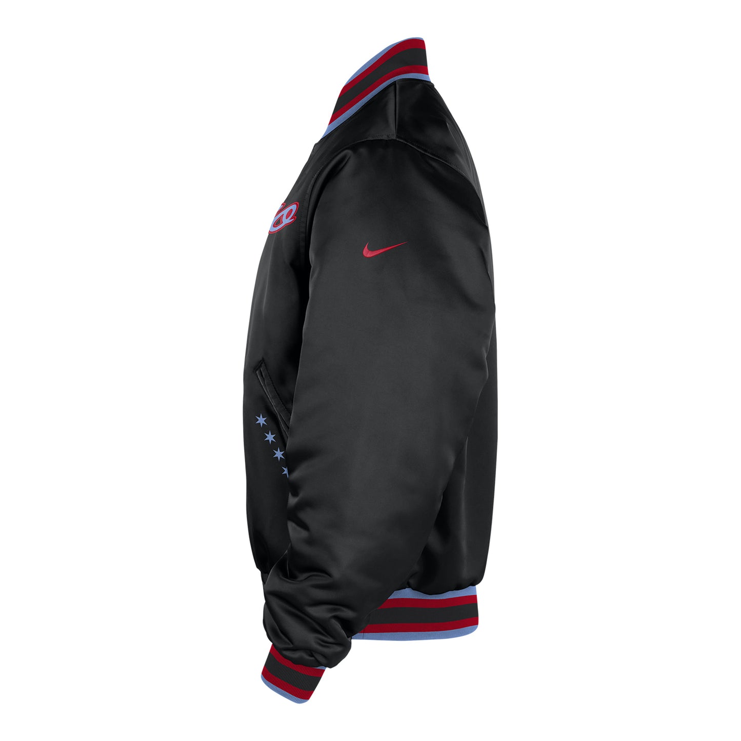 2025-26 City Edition Chicago Bulls Nike Premium Jacket in BLack - Side View