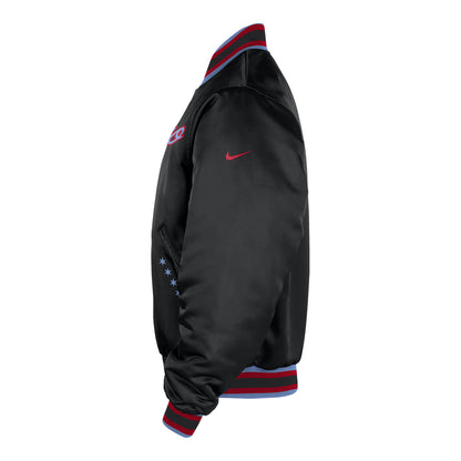 2025-26 City Edition Chicago Bulls Nike Premium Jacket in BLack - Side View