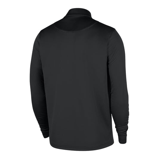 2025-26 City Edition Chicago Bulls Nike Coach's 1/4-Zip Jacket in Black - Front View