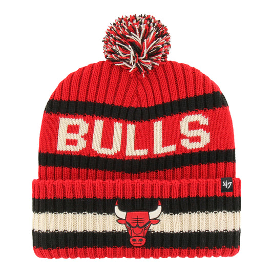Chicago Bulls Knit Hat in red - front view