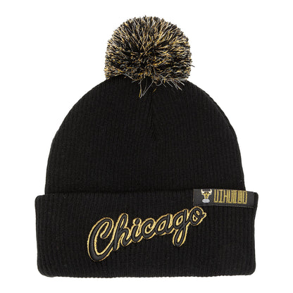 Chicago Bulls M&N MVP Knit Hat in black - front view