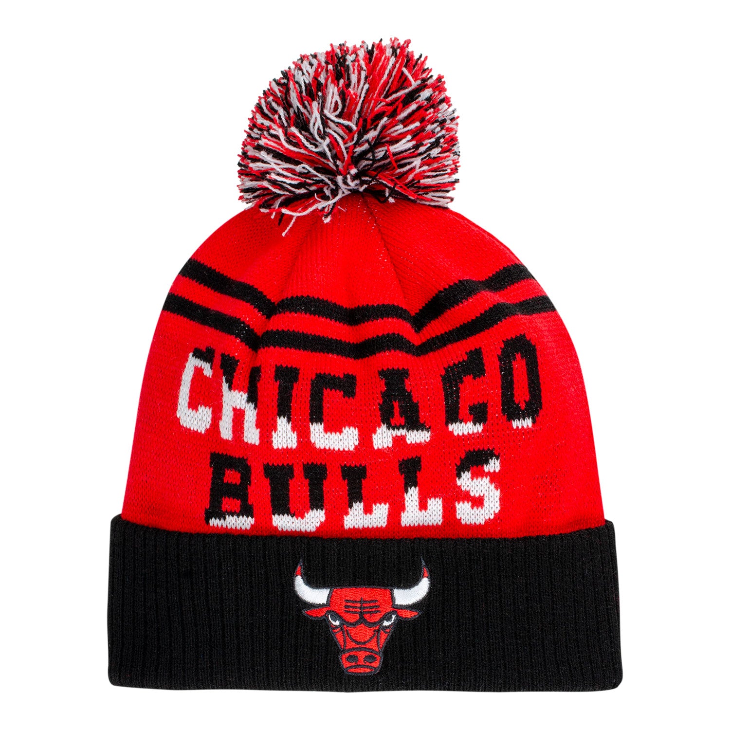 Chicago Bulls IOG Split Name Knit Hat - Front View