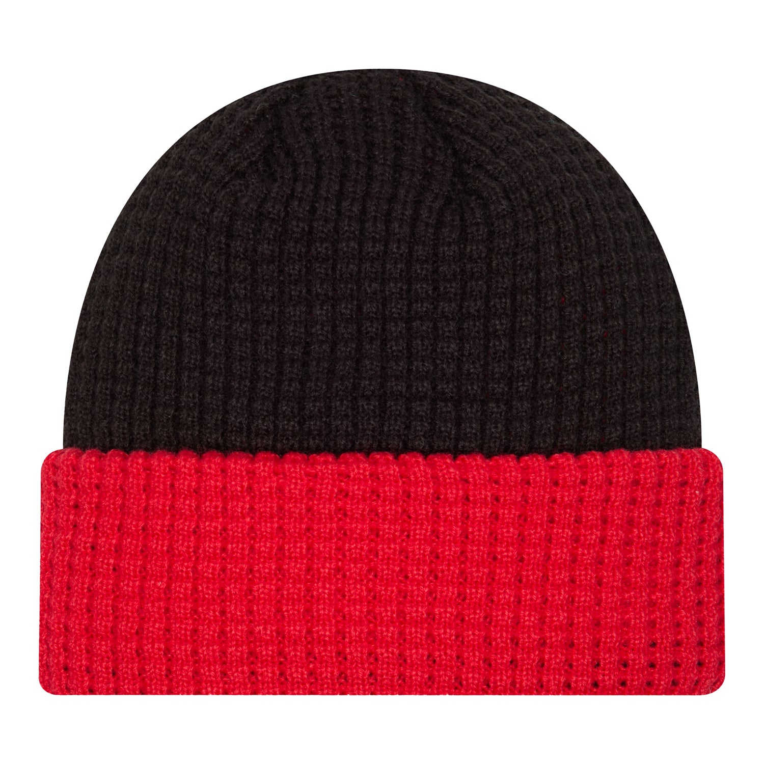 Chicago Bulls New Era Waffle Knit Beanie - Back View