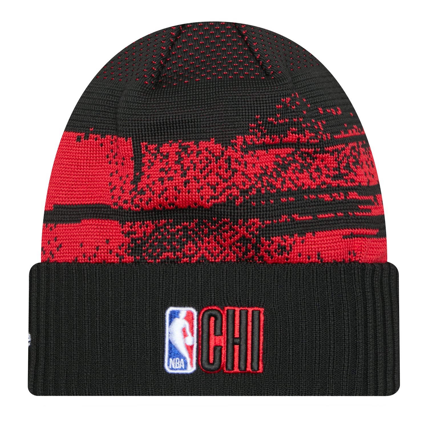 Chicago Bulls New Era 2024-25 Tip-Off Beanie In Black & Red - Back View