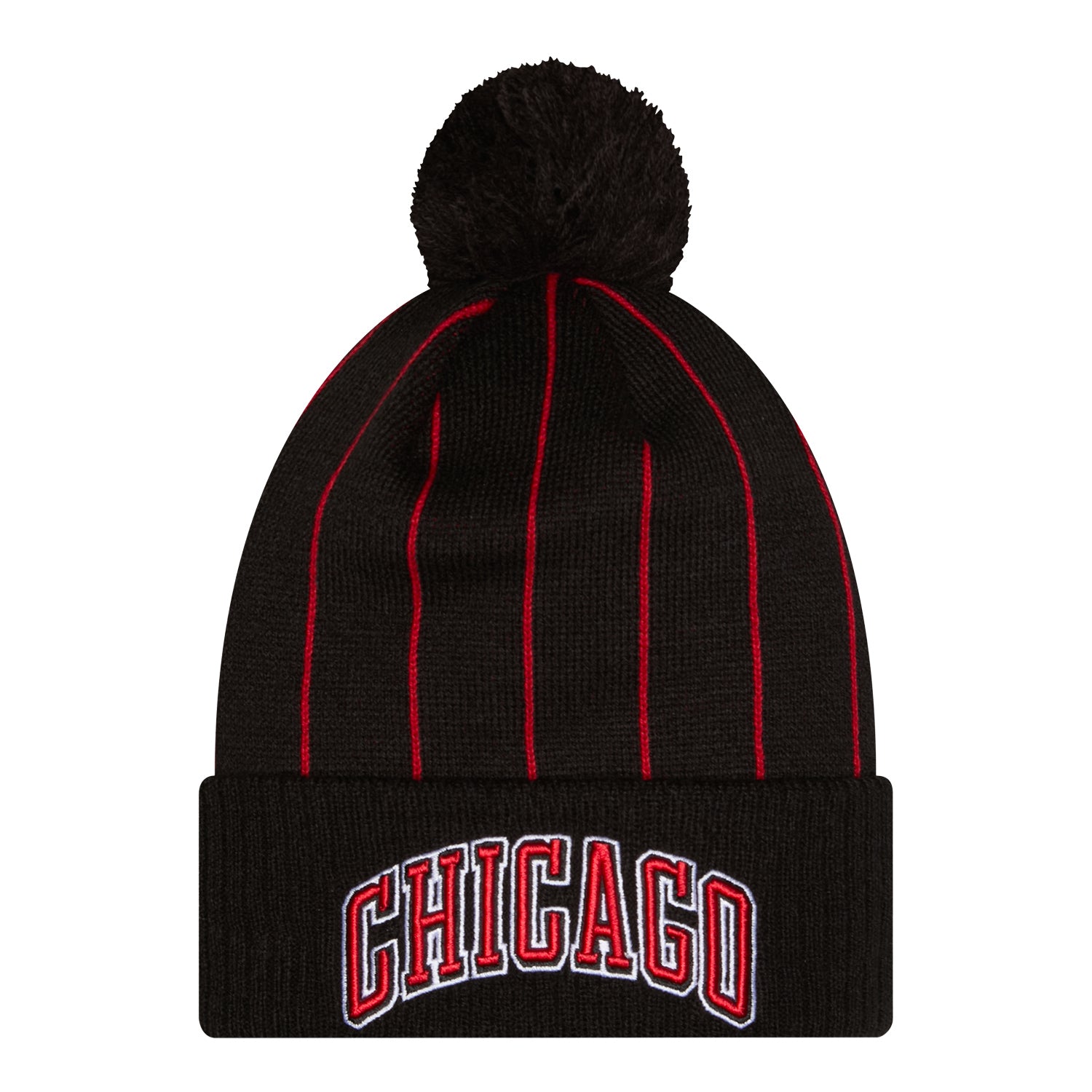Chicago Bulls New Era 2025 Statement Knit in Black - Front View