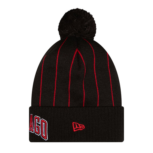 Chicago Bulls New Era 2025 Statement Knit in Black - Front View