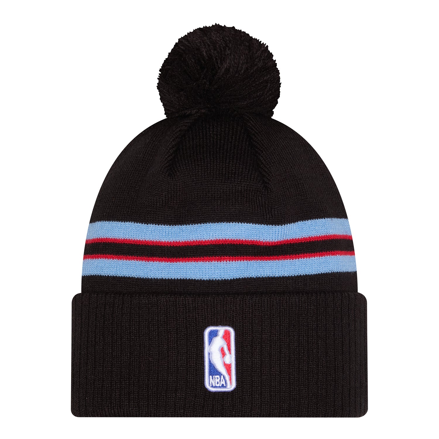 2025-26 City Edition Chicago Bulls New Era Pom Knit in Black - Back View