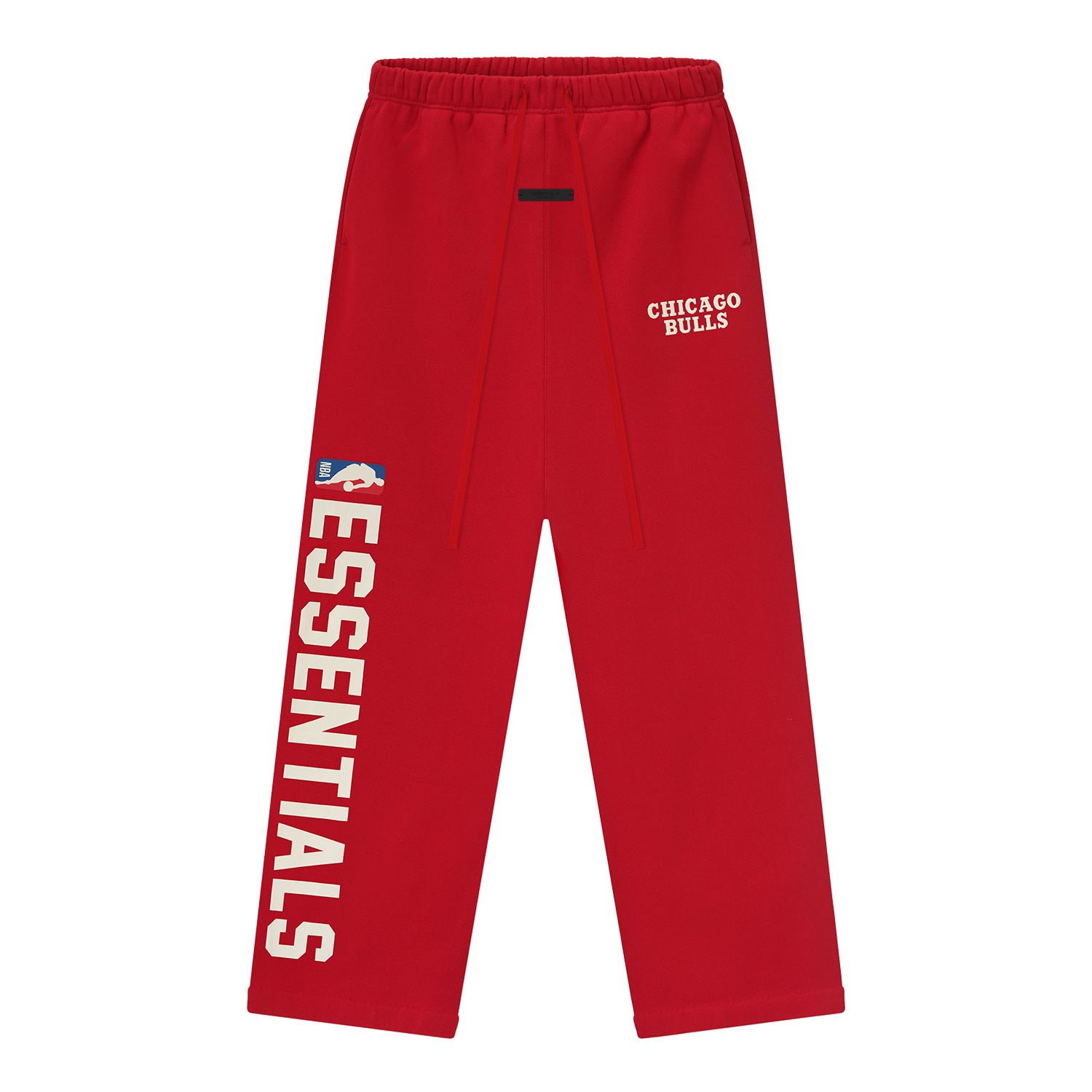 Chicago Bulls Fear of God Essentials Sweatpants in Red - Front View