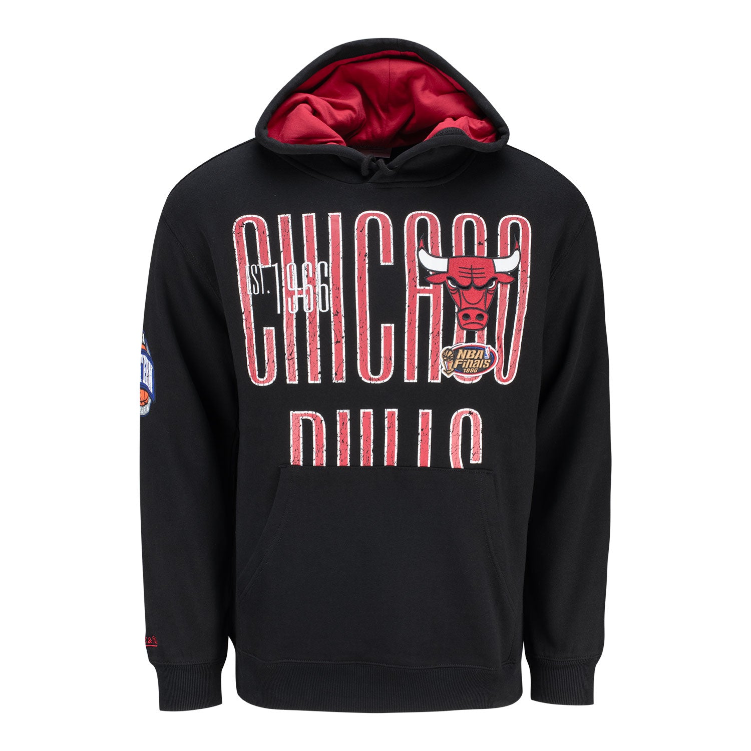 Chicago Bulls Mitchell u0026 Ness Oversized Hooded Sweatshirt