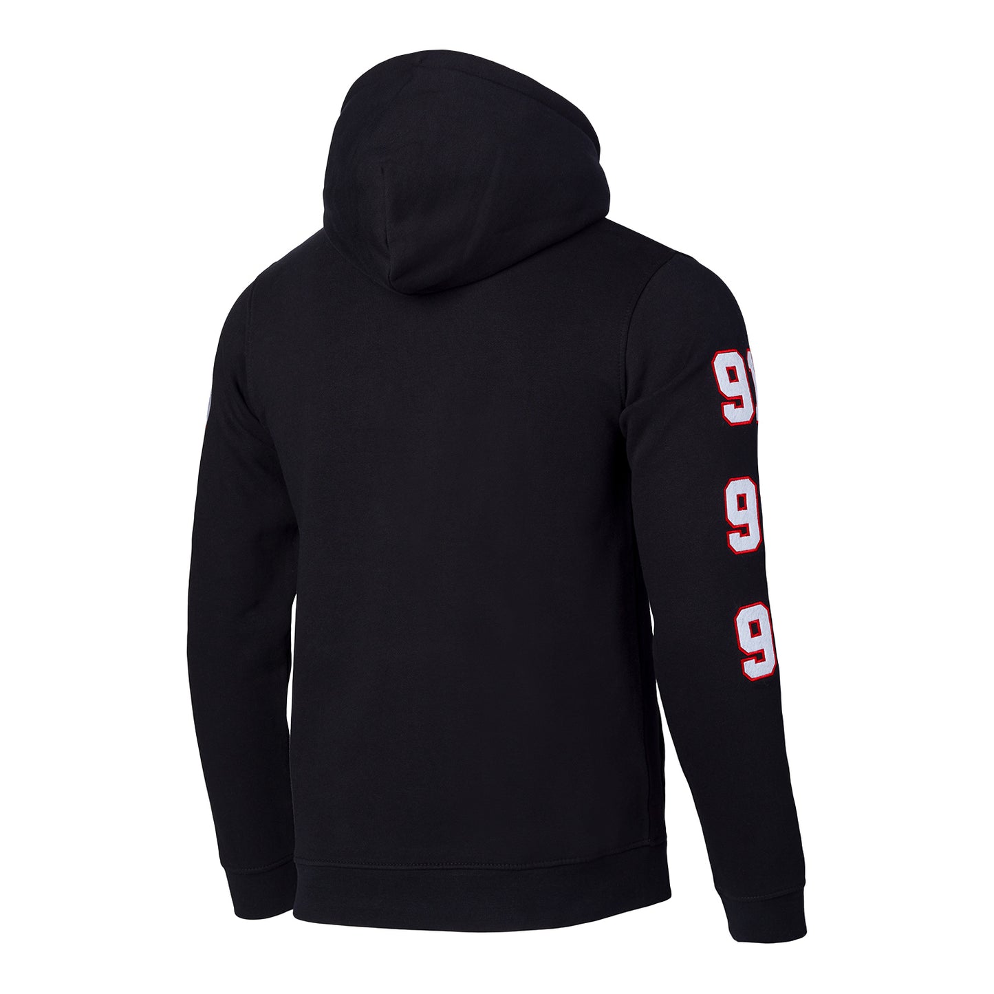 Chicago Bulls 1966 6x Black Hooded Sweatshirt in black - back view