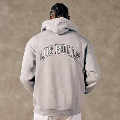 Chicago Bulls 1966 Los Bulls 2026-27 Hoodie in Grey - Back View