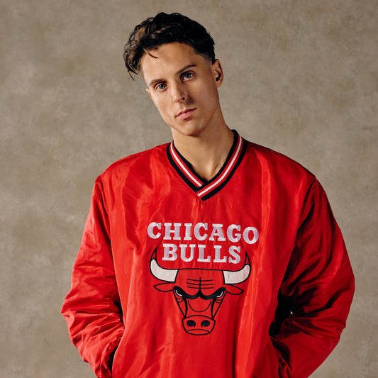 Chicago Bulls 1966 Primary Windbreaker in Red - Front View