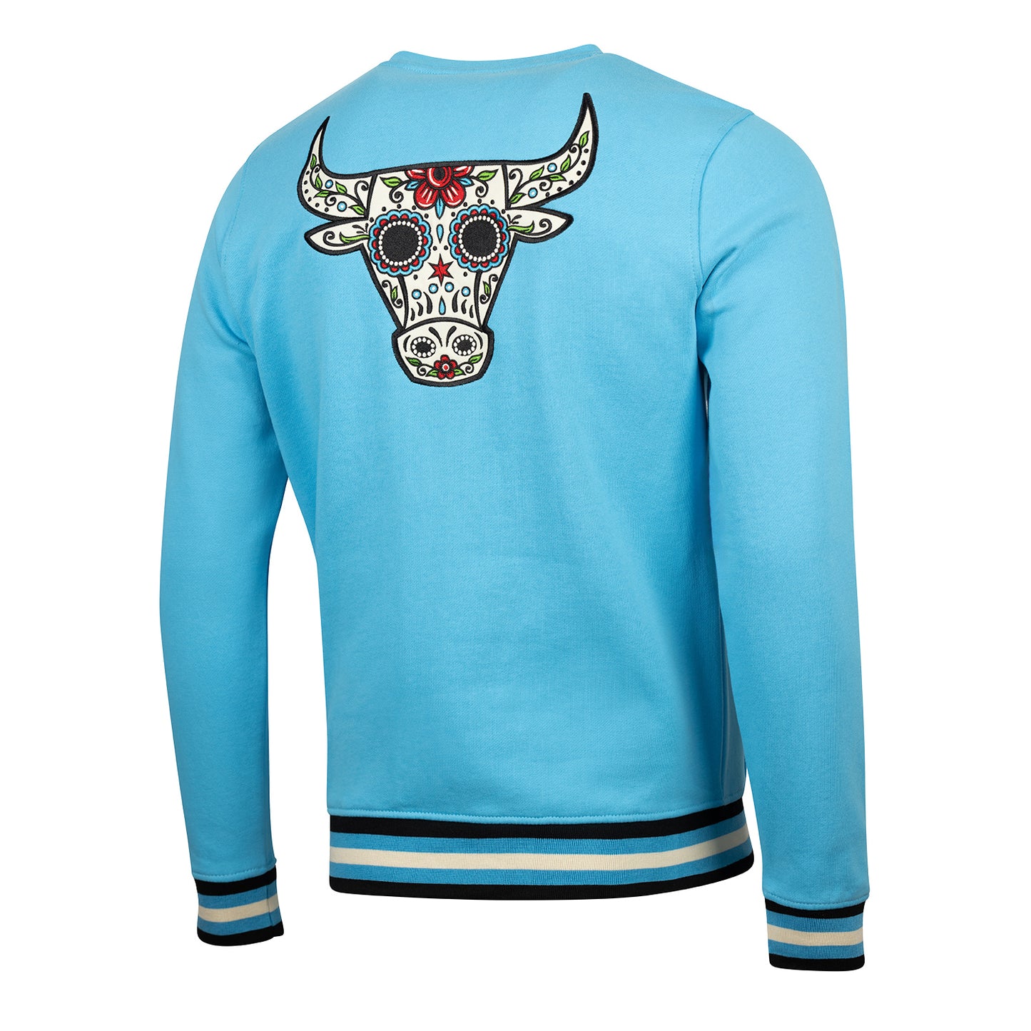 Chicago Bulls 1966 Los Bulls Chicago Script Crewneck Sweatshirt In Blue - Back View