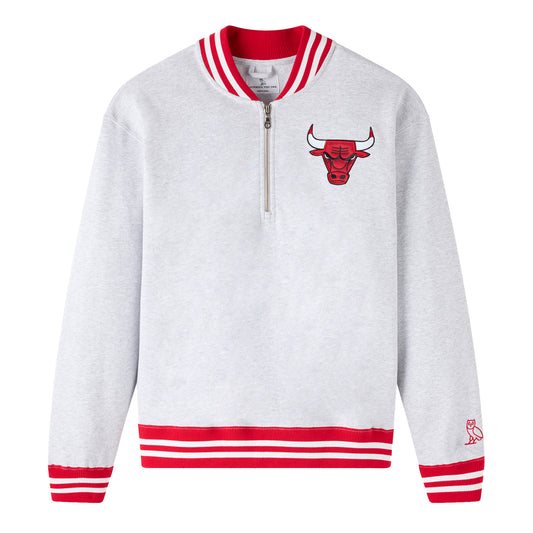 Chicago Bulls X OVO Varsity Quarter-Zip Sweatshirt - Front View