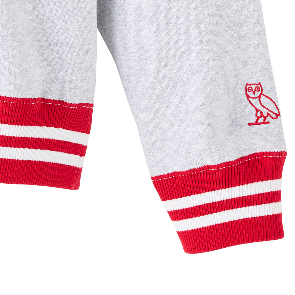 Chicago Bulls X OVO Varsity Quarter-Zip Sweatshirt - Sleeve Applique Details