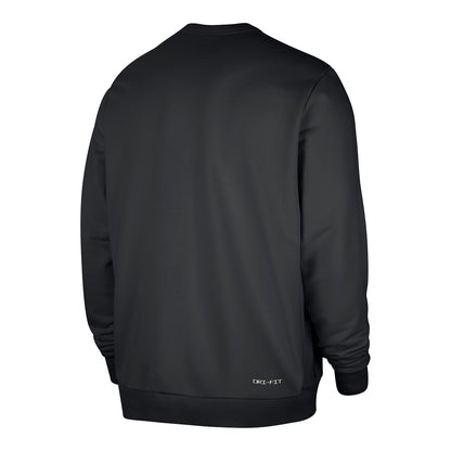 Chicago Bulls Nike Travel Crewneck Sweatshirt in Black - Back View