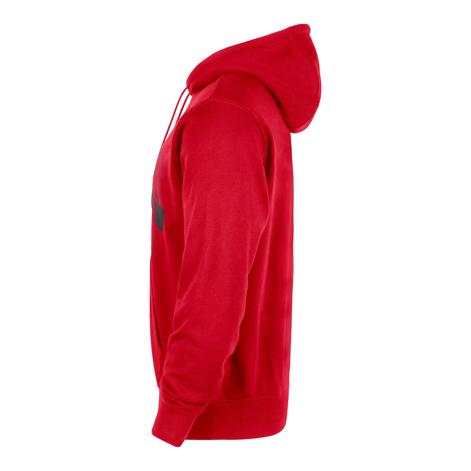 Chicago Bulls Nike Practice Pullover Sweatshirt in Red - Side View