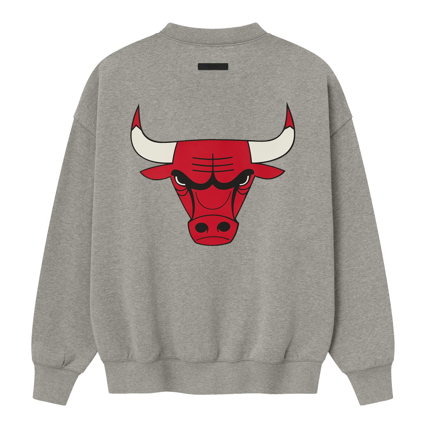 Chicago Bulls Fear of God Essentials Sports Crewneck in Grey - Back View