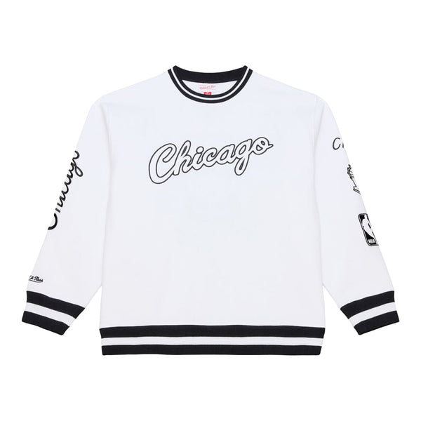 Chicago Bulls Mitchell & Ness Arctic White Crewneck Sweatshirt
