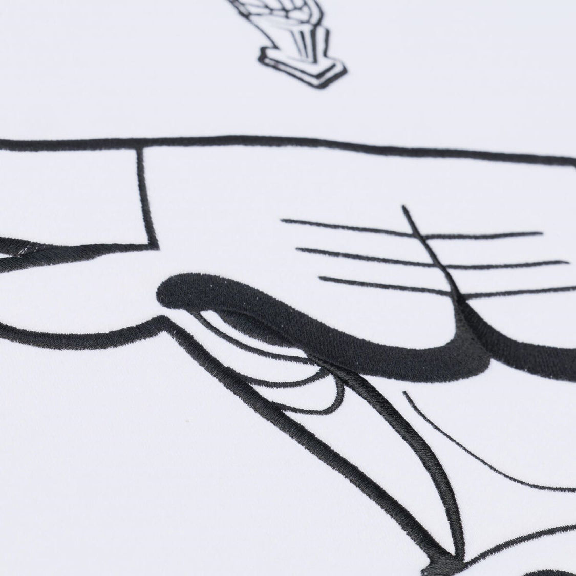 Chicago Bulls Mitchell & Ness Arctic White Crewneck Sweatshirt in White and Black - Back Detail View