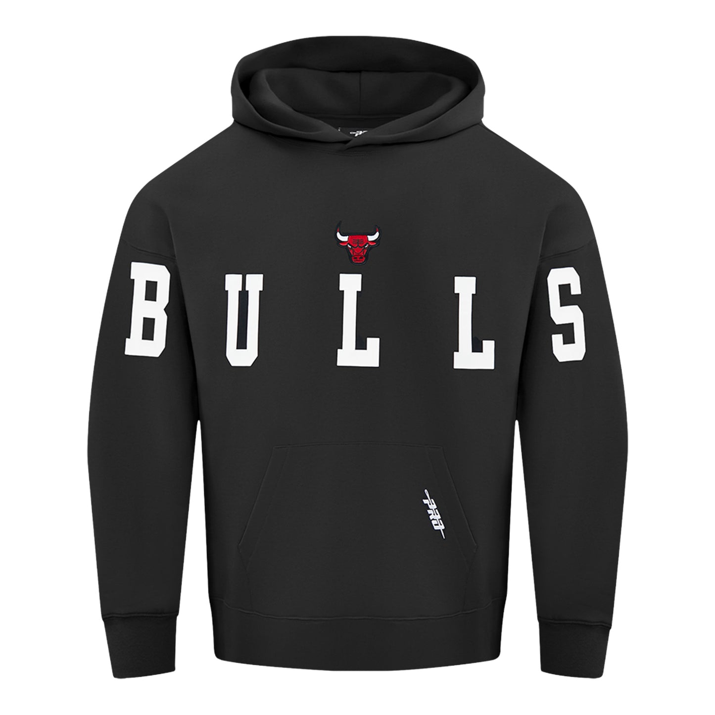 Chicago Bulls Pro Standard Billboard Hooded Sweatshirt in Black - Front View
