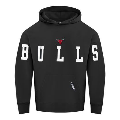 Chicago Bulls Pro Standard Billboard Hooded Sweatshirt in Black - Front View