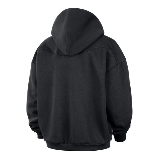 Chicago Bulls Nike 2026 Standard Issue Icon Practice Hoodie in Black - Front View