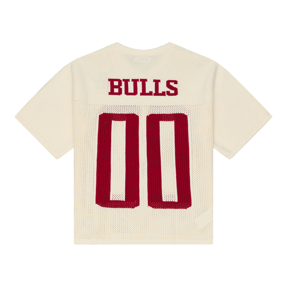 Chicago Bulls Mitchell & Ness Retro Roots Sweater in White - Back View