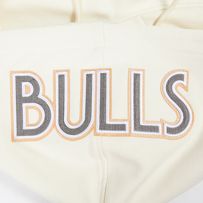 2024-25 CHICAGO BULLS CITY EDITION PRO STANDARD MULTI-LOGO HOODIE IN WHITE - HOOD LOGO