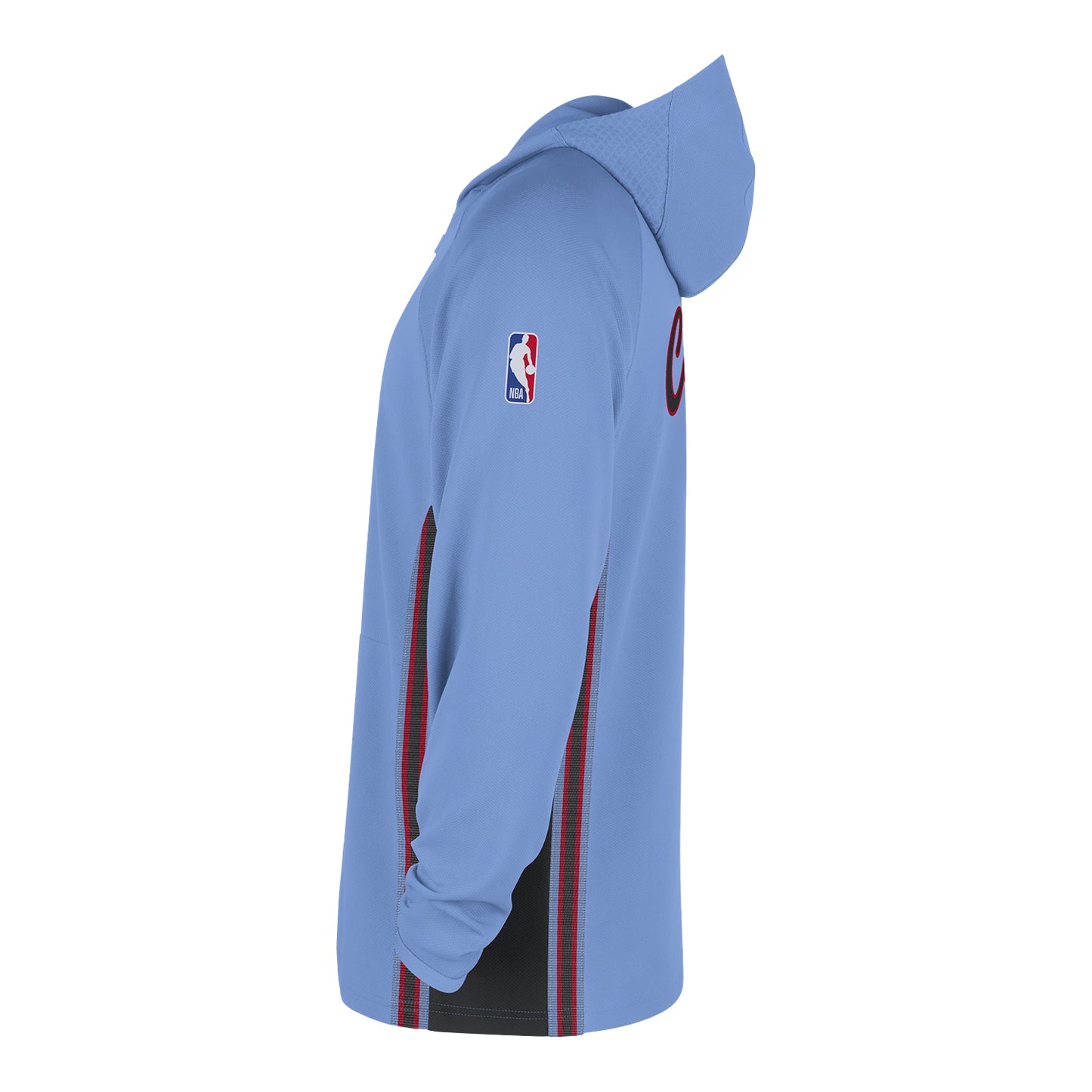 2025-26 City Edition Chicago Bulls Nike Warm-Up Hoodie in Blue - Side view