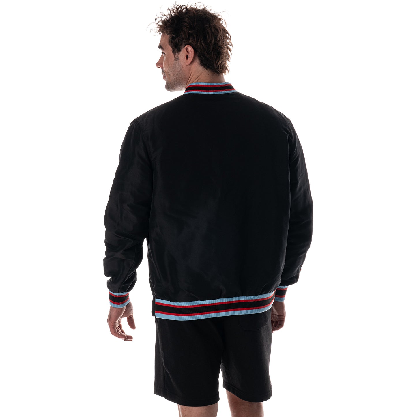 2025-26 City Edition Chicago Bulls 1966 Coach's Windbreaker in Black - Back View