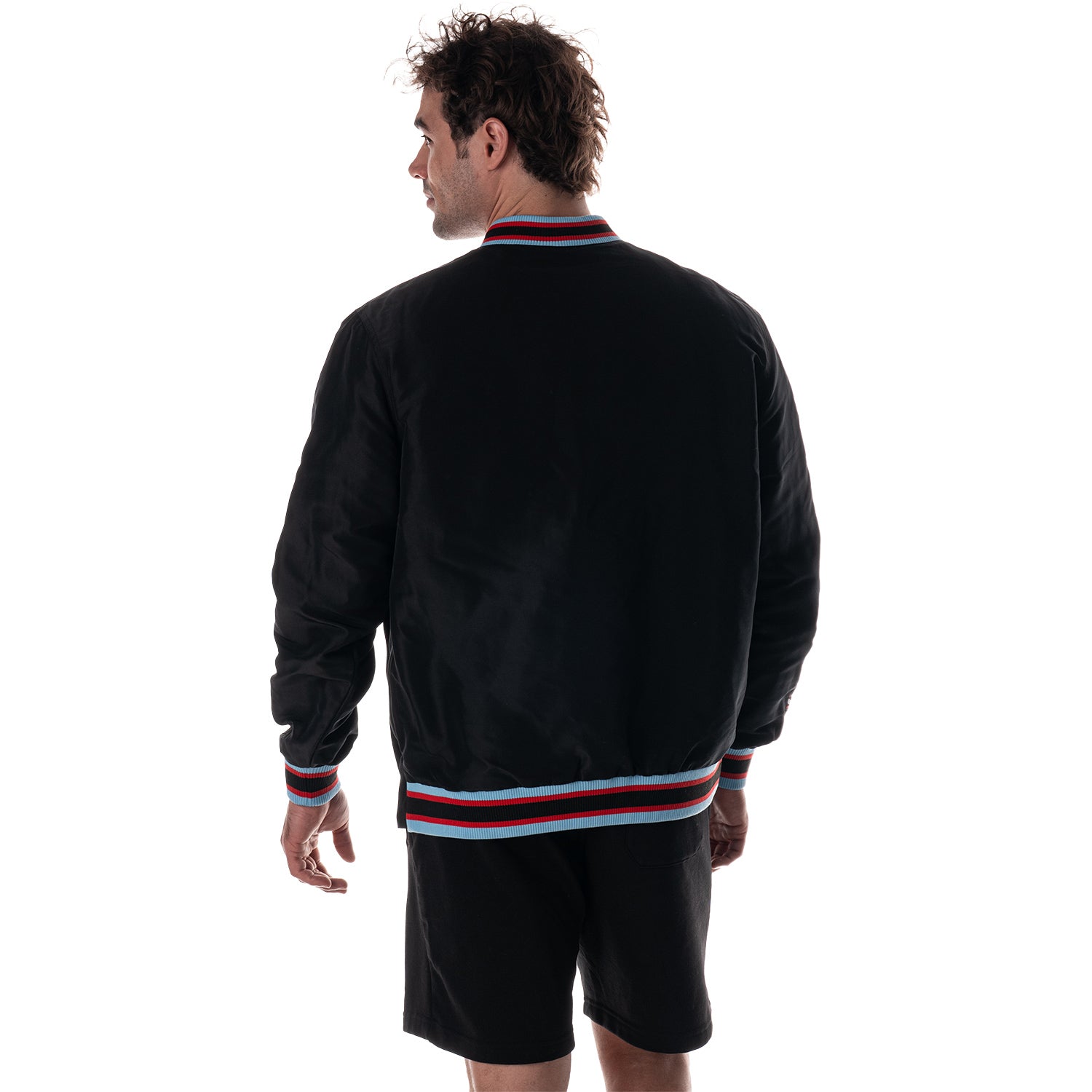 2025-26 City Edition Chicago Bulls 1966 Coach's Windbreaker in Black - Back View