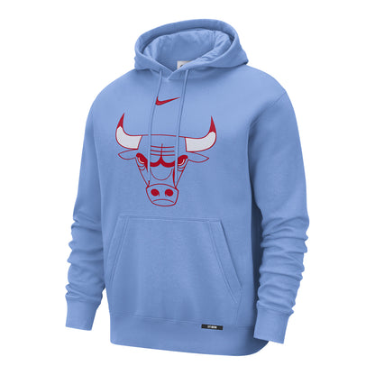 2025-26 City Edition Chicago Bulls Club Hoodie in Blue - Front View
