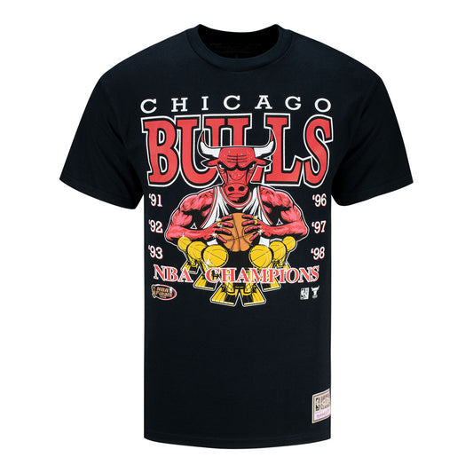Chicago Bulls Mitchell & Ness Champions T-Shirt in black - front view