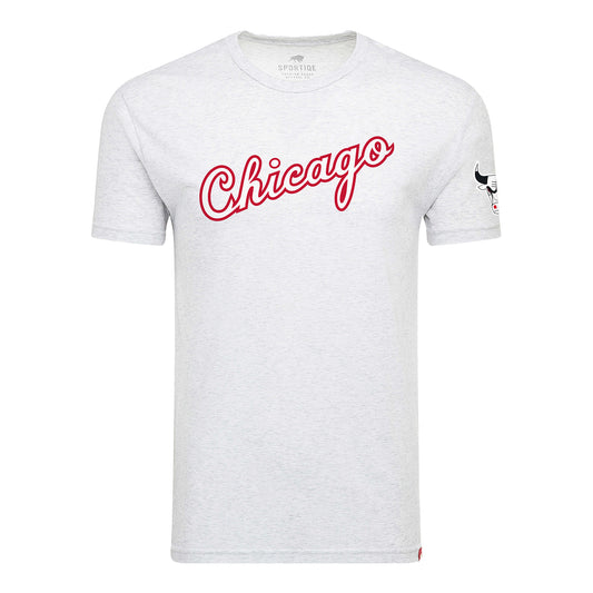 NBA Man's White/Red Tank top in cotone stampa NBA Chicago Bulls