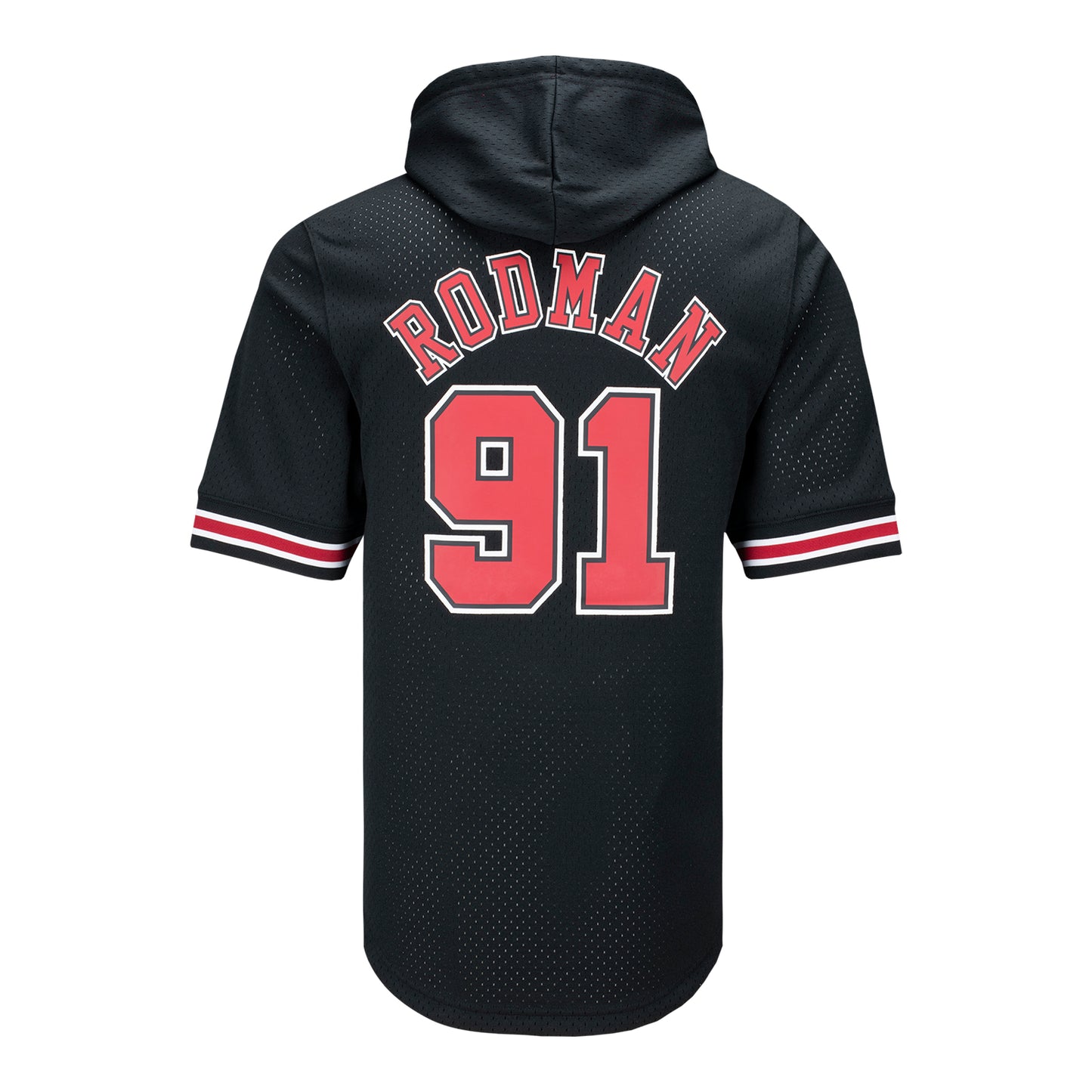 Chicago Bulls Mitchell & Ness '96 Dennis Rodman Mesh Hooded T-Shirt