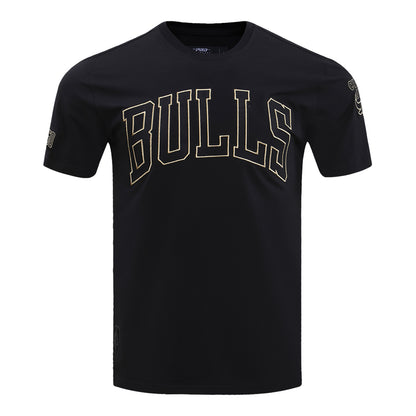 Chicago Bulls Pro Standard Gold Collection T-Shirt In Black - Front View