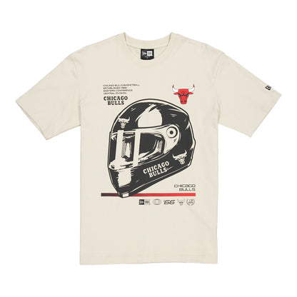 Chicago Bulls New Era Racing Helmet T-Shirt - Front View