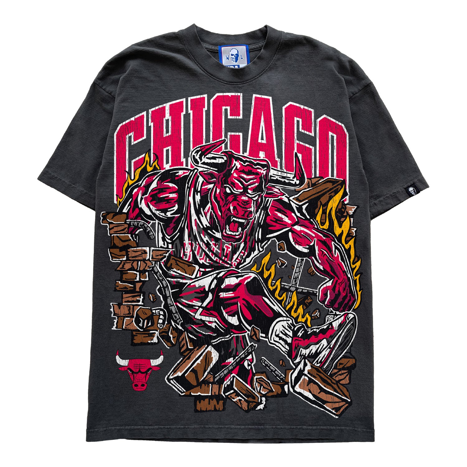 Warren Lotas x Chicago Bulls Raging Bull T-Shirt - Front View