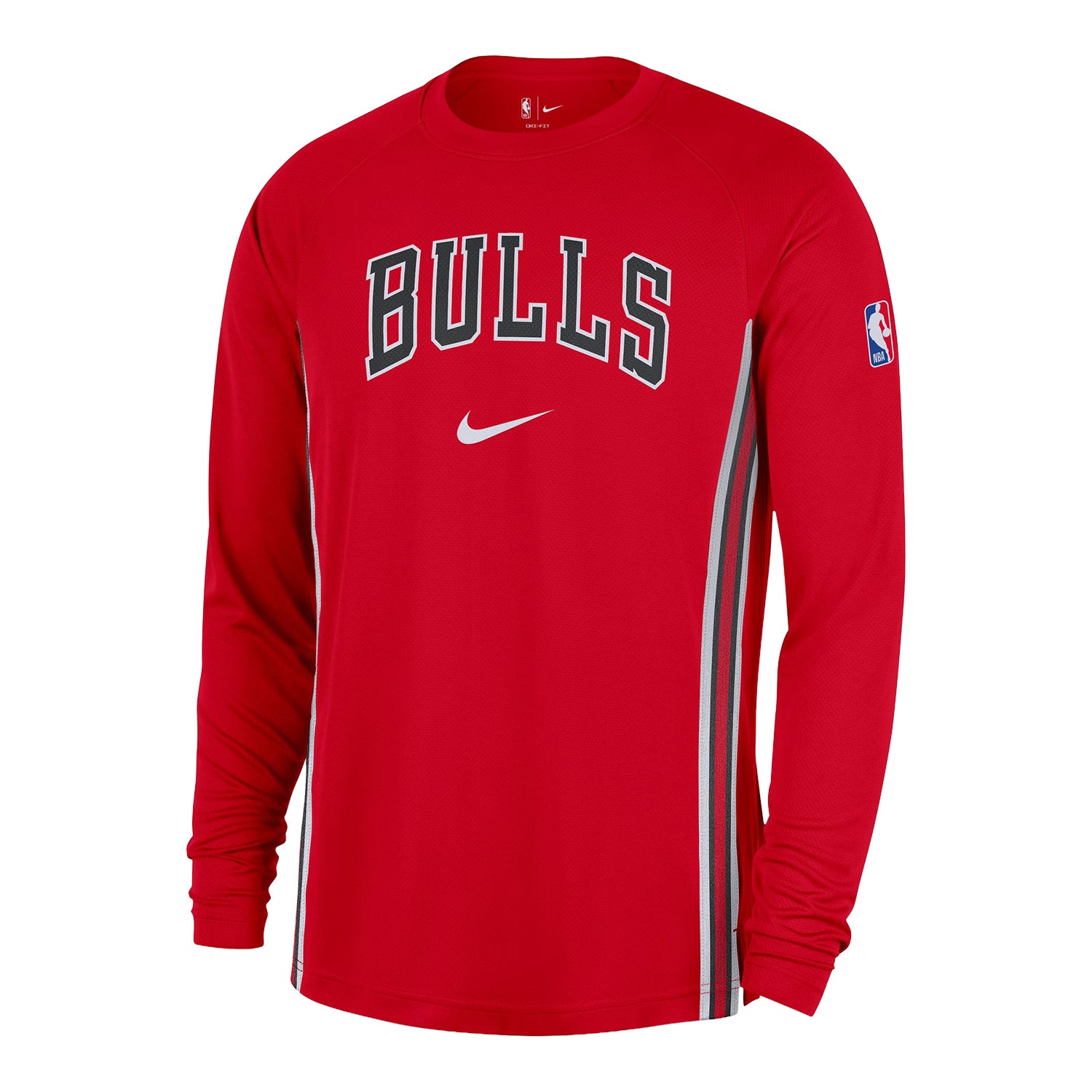 Chicago Bulls Nike Pre-Game Shooting Shirt in Red - Front View