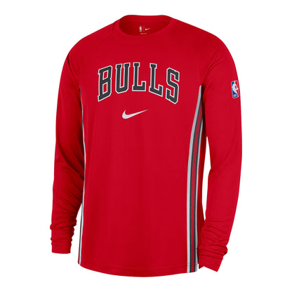 Chicago Bulls Nike Pre-Game Shooting Shirt in Red - Front View