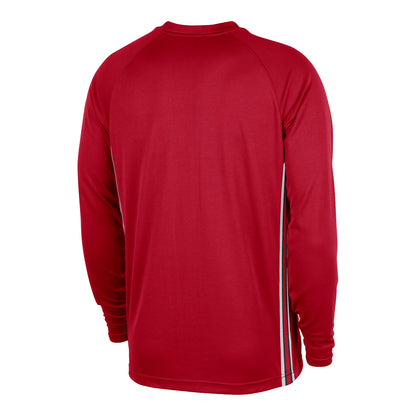 Chicago Bulls Nike Pre-Game Shooting Shirt in Red - Back View