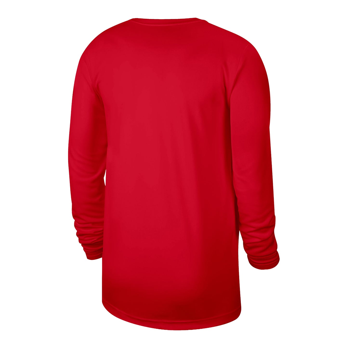 Chicago Bulls Nike Authentic Practice Long-Sleeve T-Shirt in Red - Back View