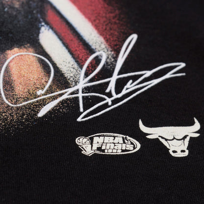 Chicago Bulls Mitchell & Ness Dennis Rodman Big Face Tee in Black - Signature Close Up View