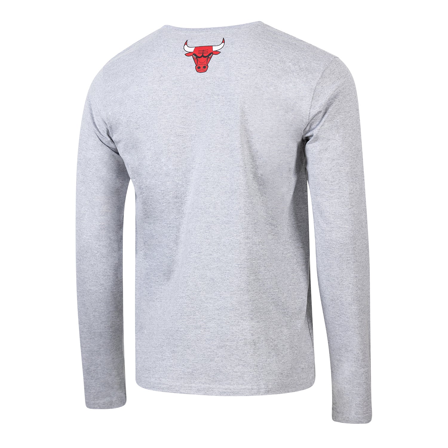 Chicago Bulls 1966 Statement Pinstripe Logo Long-Sleeve T-Shirt in Grey - Back View