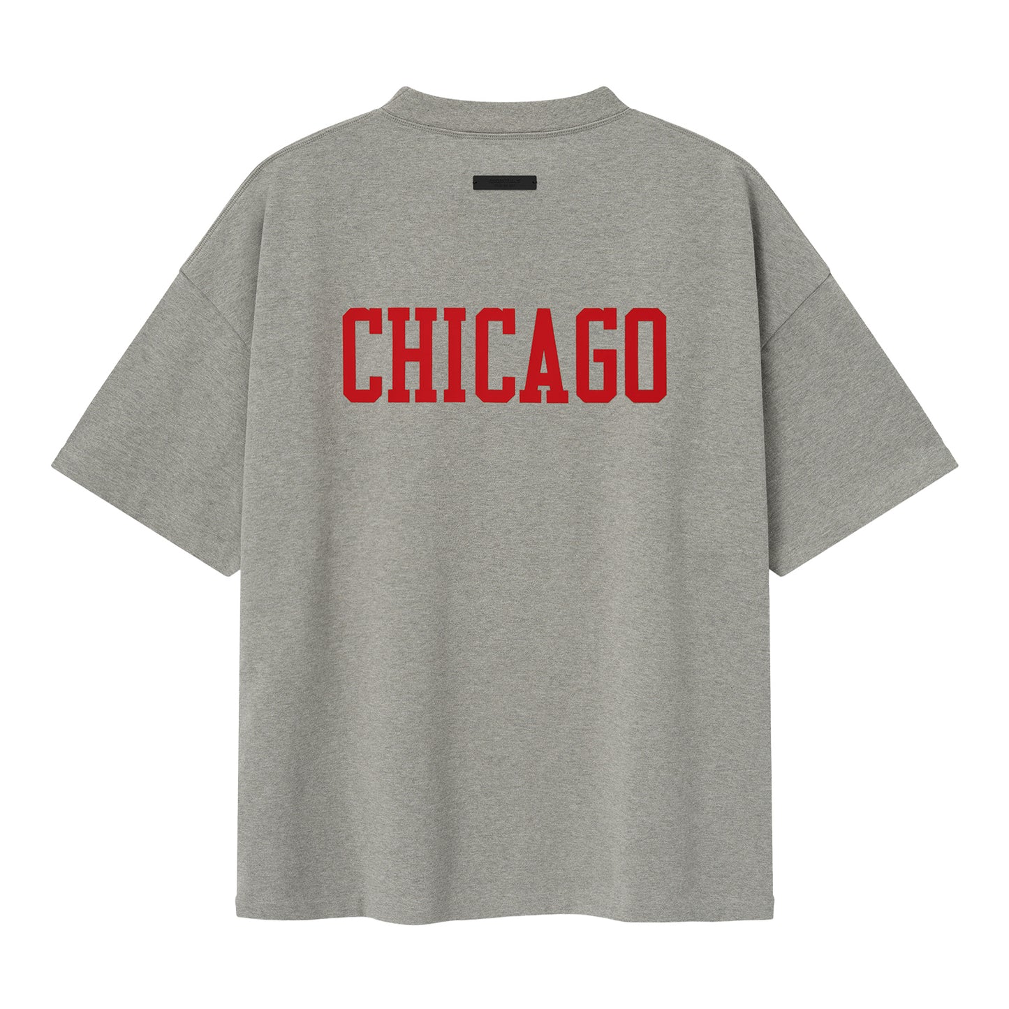 Chicago Bulls Fear of God Essentials Sports T-Shirt in Grey - Back View