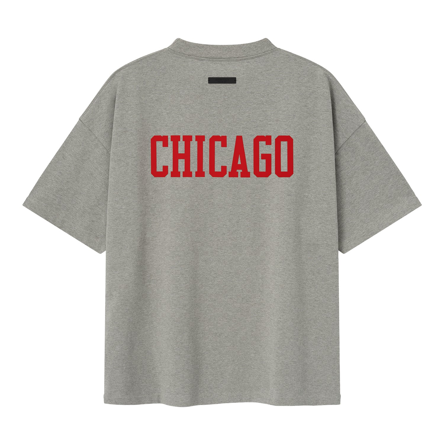 Chicago Bulls Fear of God Essentials Sports T-Shirt in Grey - Back View