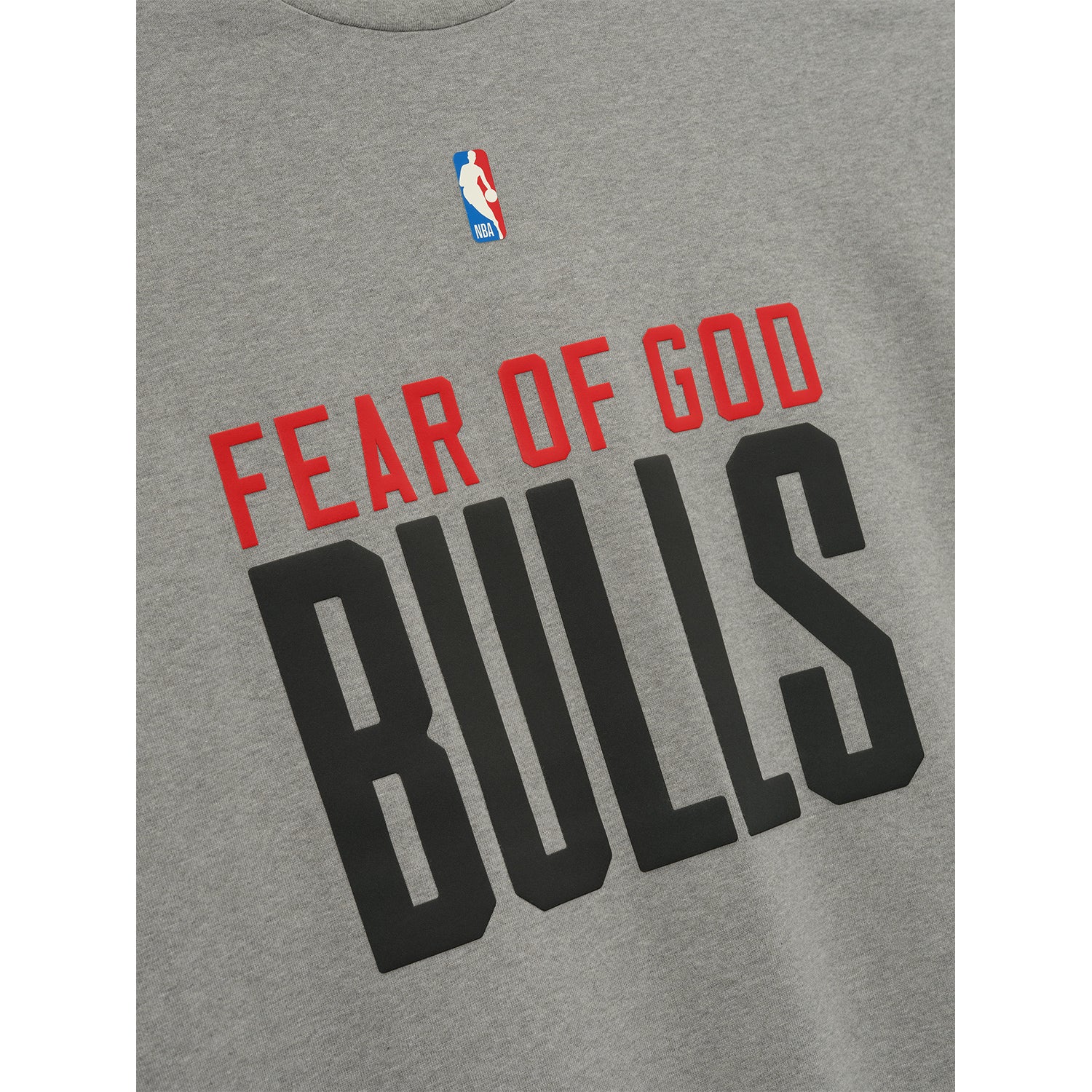 Chicago Bulls Fear of God Essentials Sports T-Shirt in Grey - Front Detail 