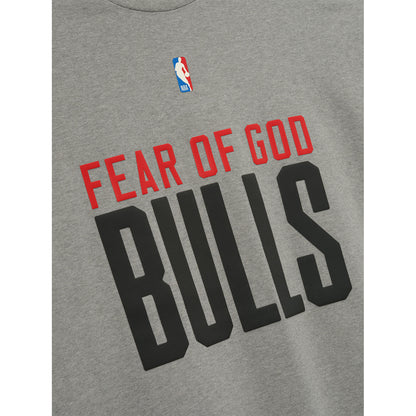 Chicago Bulls Fear of God Essentials Sports T-Shirt in Grey - Front Detail 